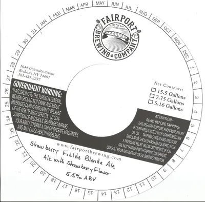 Strawberry Fields Blonde Ale label
