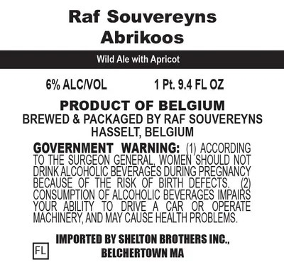 Raf Souvereyns Abrikoos label