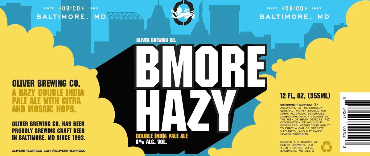 BMORE HAZY — full label as filed with TTB