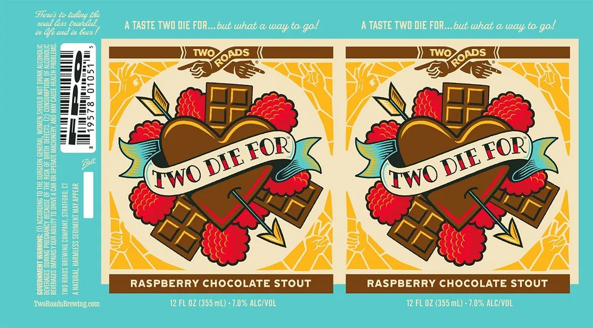Two Die For — full label as filed with TTB