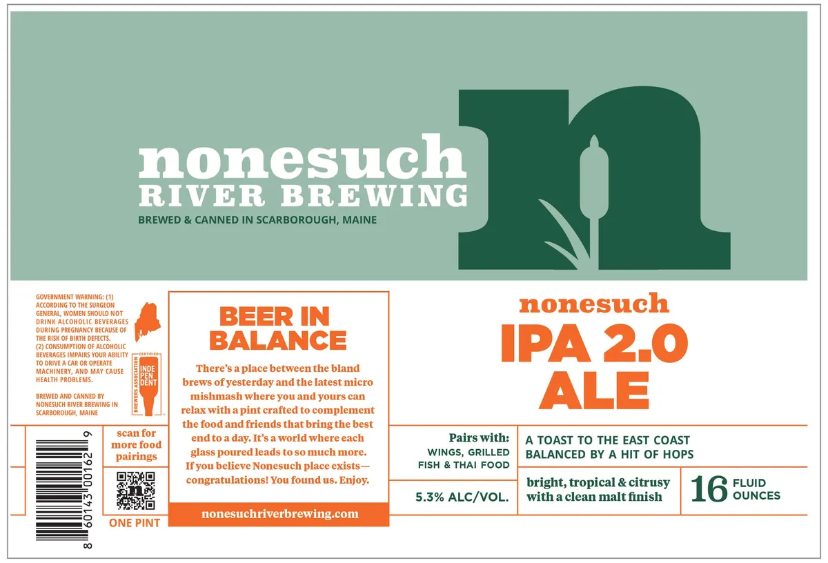 Nonesuch IPA 2.0 — full label as filed with TTB