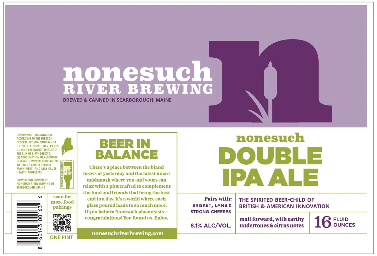 Nonesuch Double IPA — full label as filed with TTB