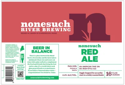 Nonesuch Red Ale label