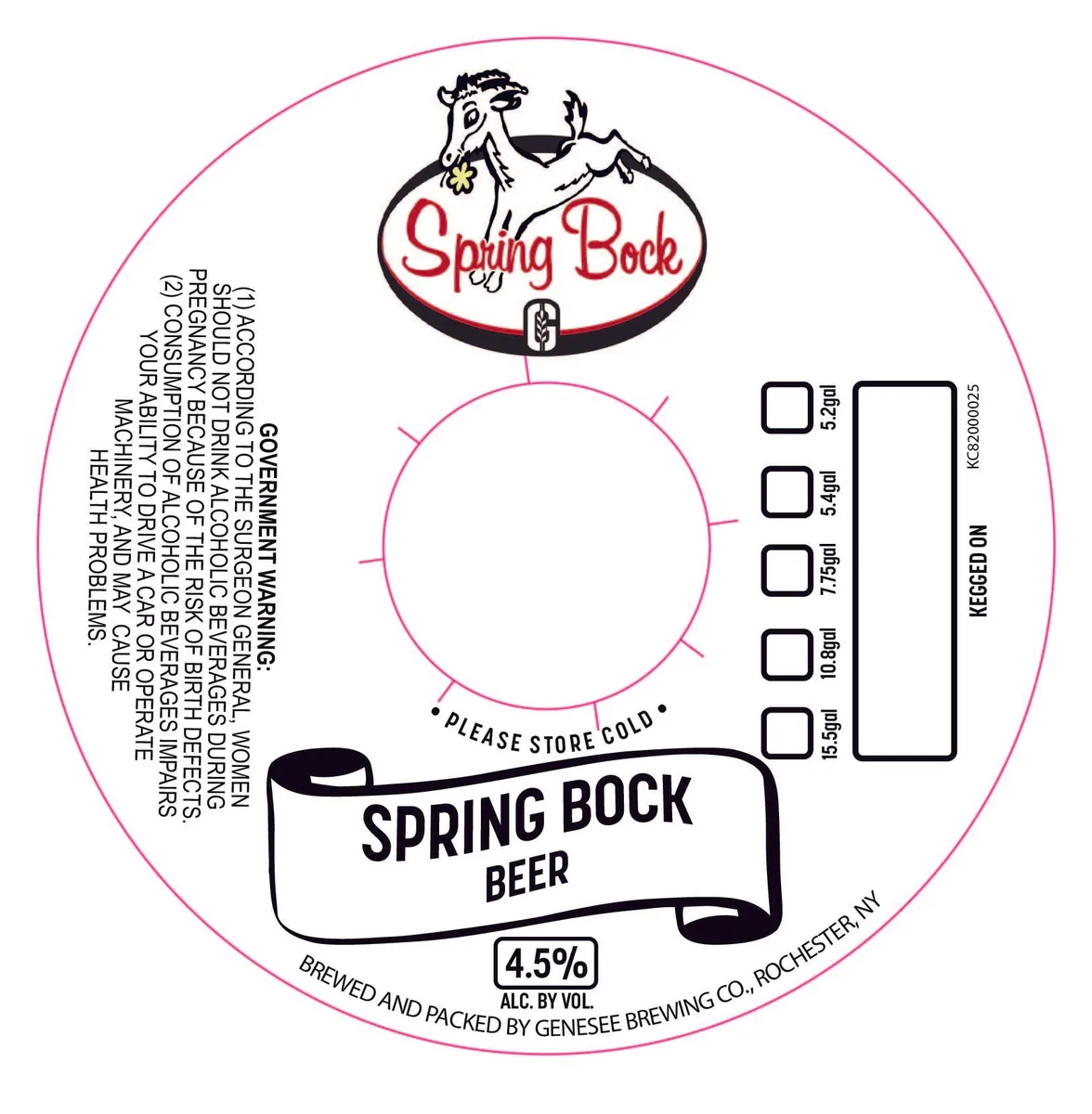 Spring Bock — full label as filed with TTB