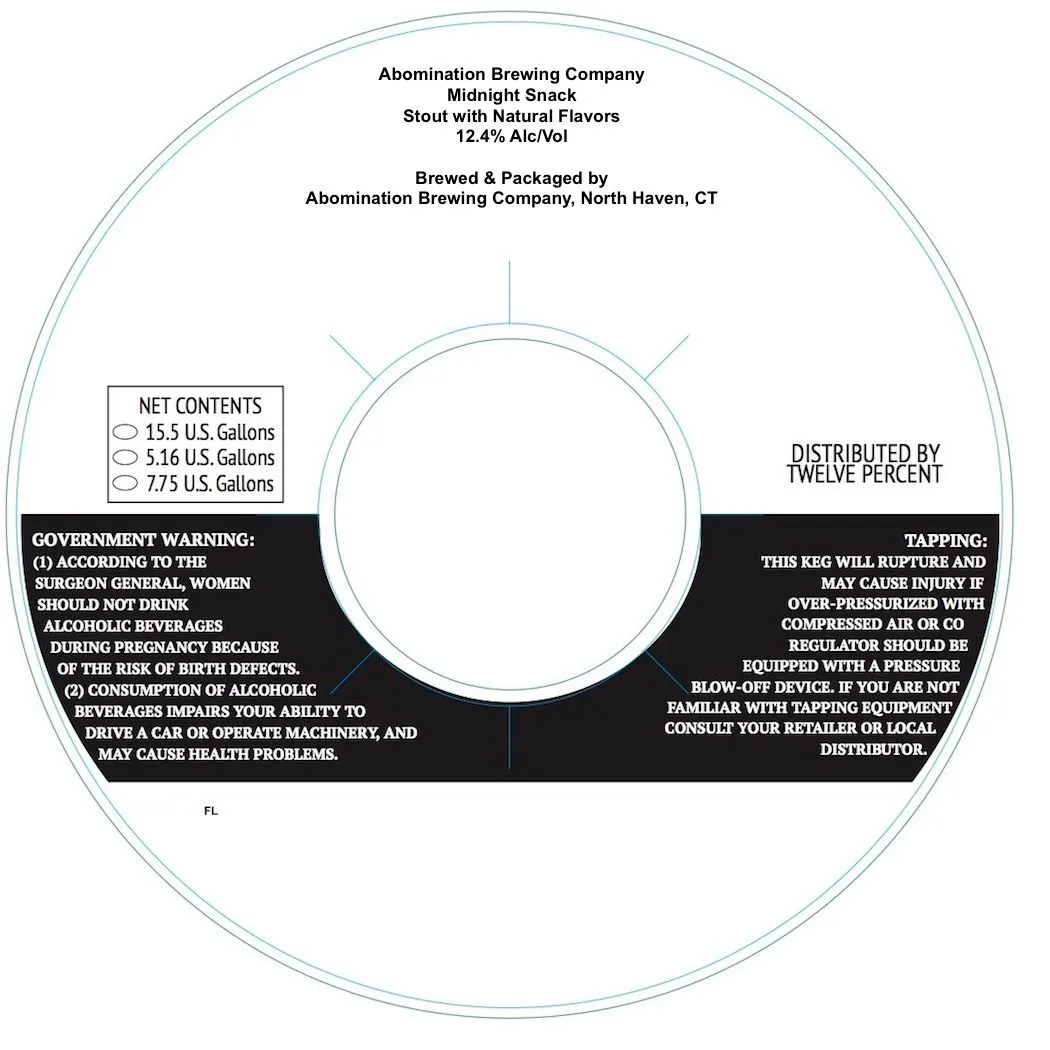 Midnight Snack — full label as filed with TTB