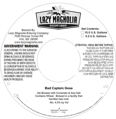 Bad Captain Gose label