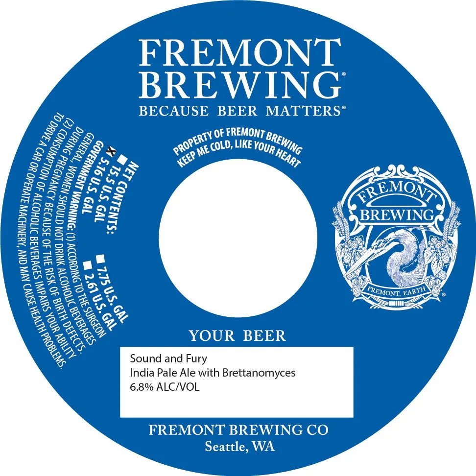 Sound and Fury — full label as filed with TTB