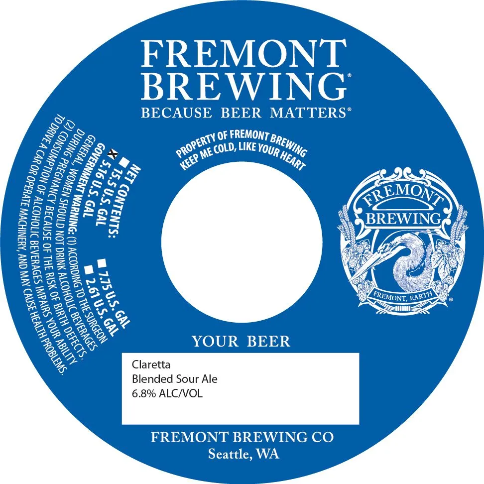 Claretta — full label as filed with TTB