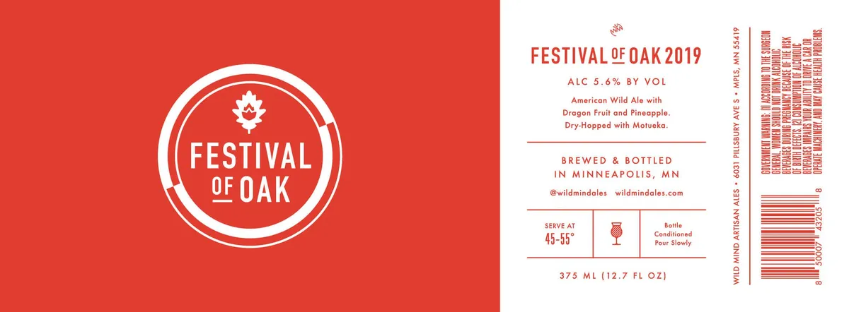 Festival of Oak 2019 — full label as filed with TTB