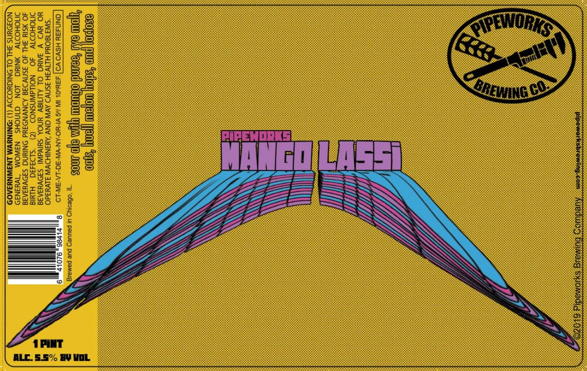 Mango Lassi label art — PIPEWORKS BREWING CO