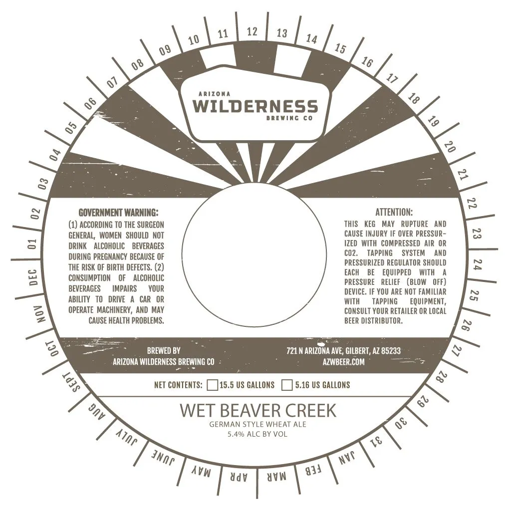 Wet Beaver Creek label art — ARIZONA WILDERNESS BREWING CO