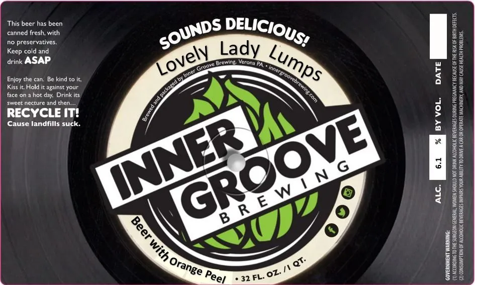 Lovely Lady Lumps label