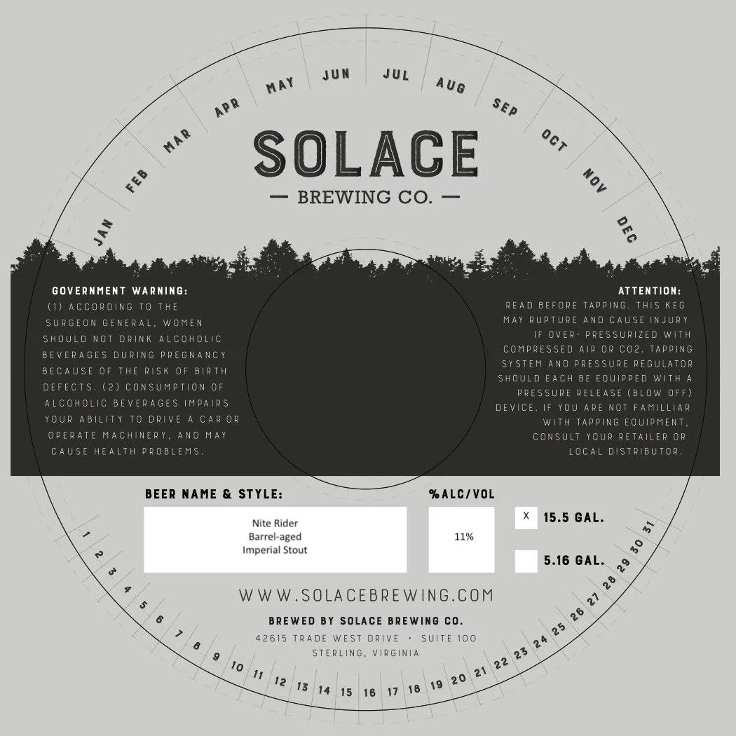 Nite Rider — full label as filed with TTB
