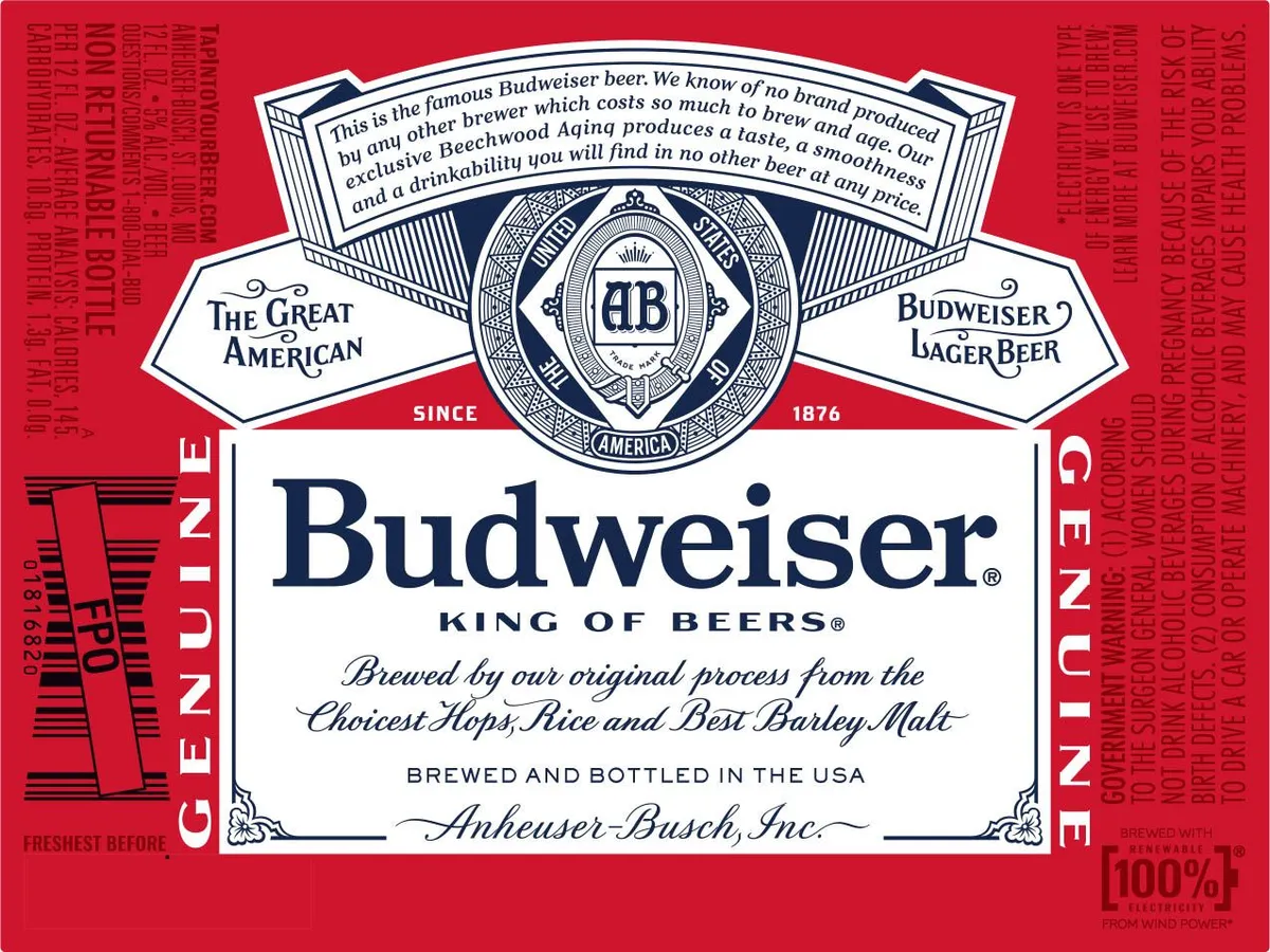 Budweiser label