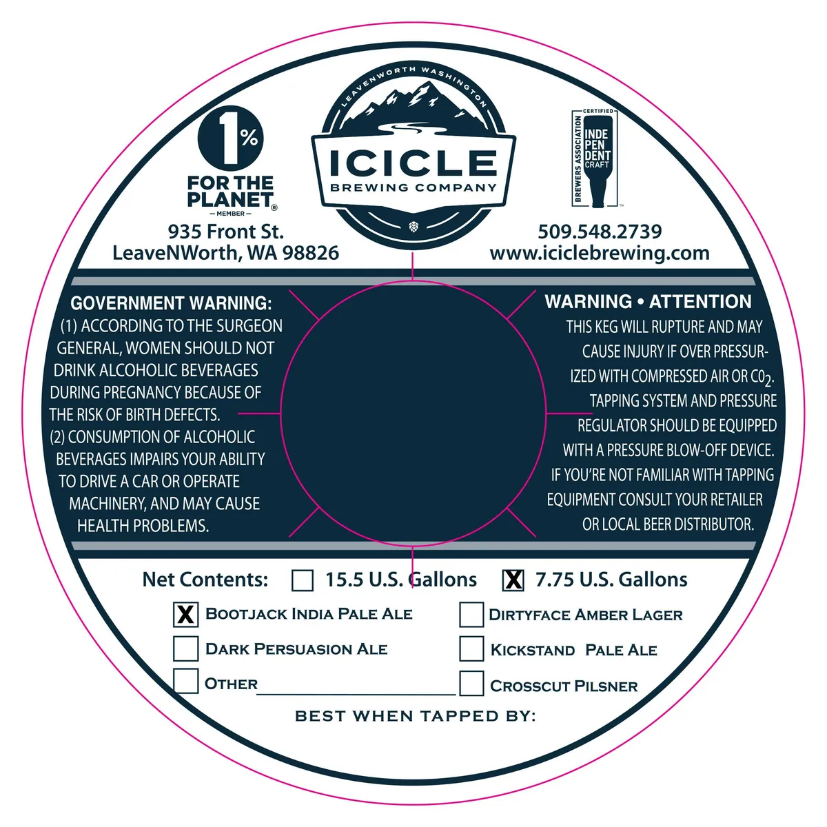 Bootjack India Pale Ale — full label as filed with TTB