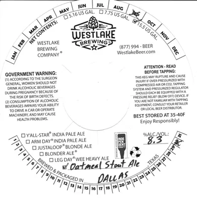 Oatmeal Stout Ale label