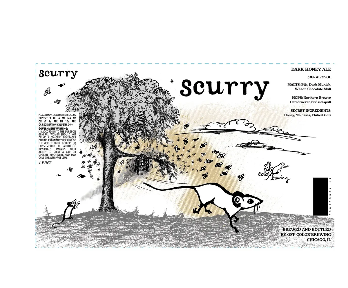 Scurry label art — OFF COLOR BREWING