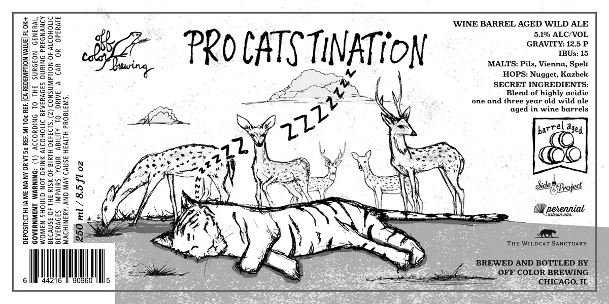 Procatsination label art — OFF COLOR BREWING