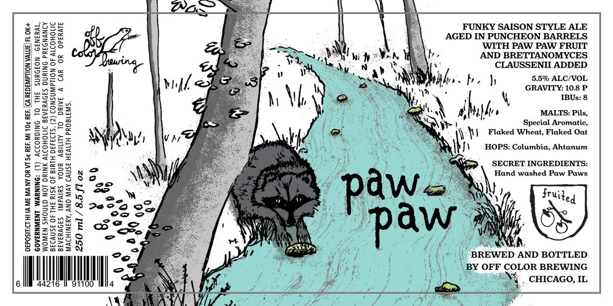 Paw Paw label art — OFF COLOR BREWING