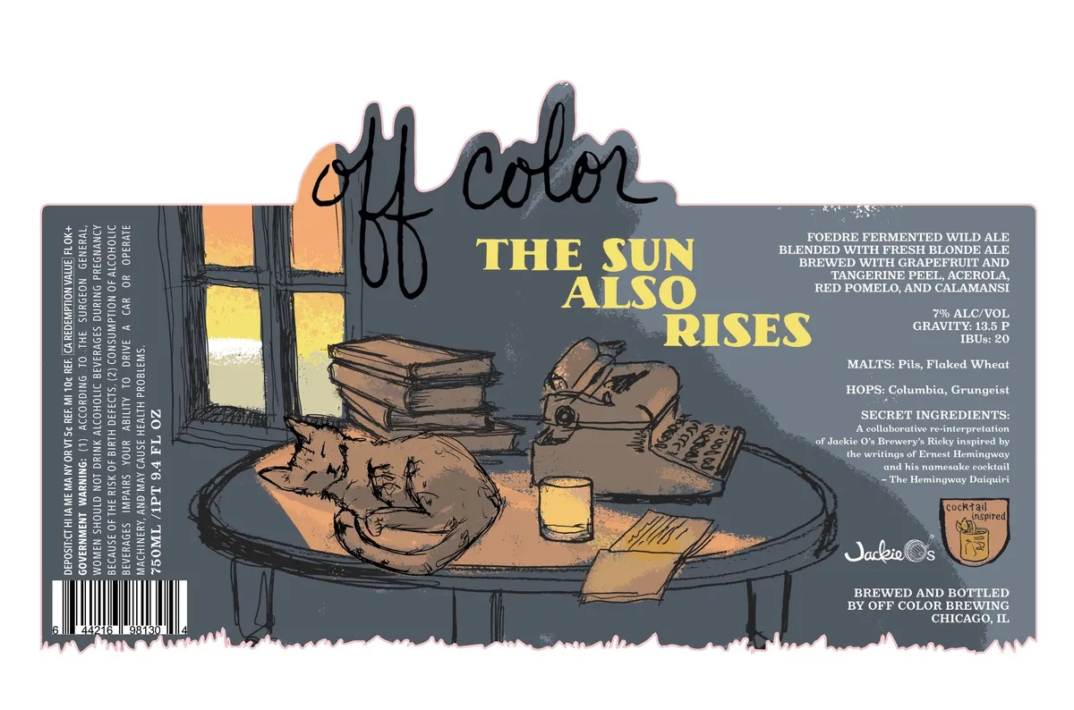 The Sun Also Rises label art — OFF COLOR BREWING