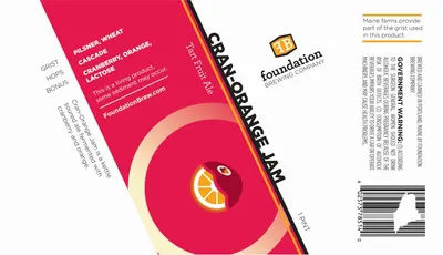 Cran-Orange Jam label