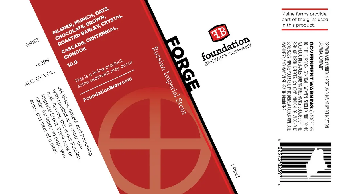 Forge — full label as filed with TTB