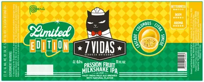 Passion Fruit Milkshake IPA label