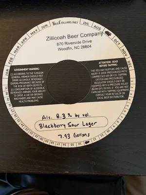 Blackberry Sour Lager label