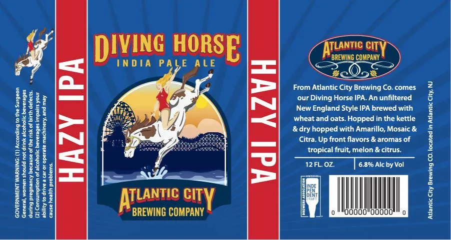 Diving Horse — full label as filed with TTB