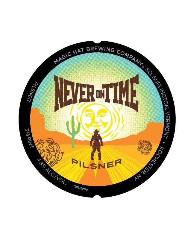 Never On Time — full label as filed with TTB
