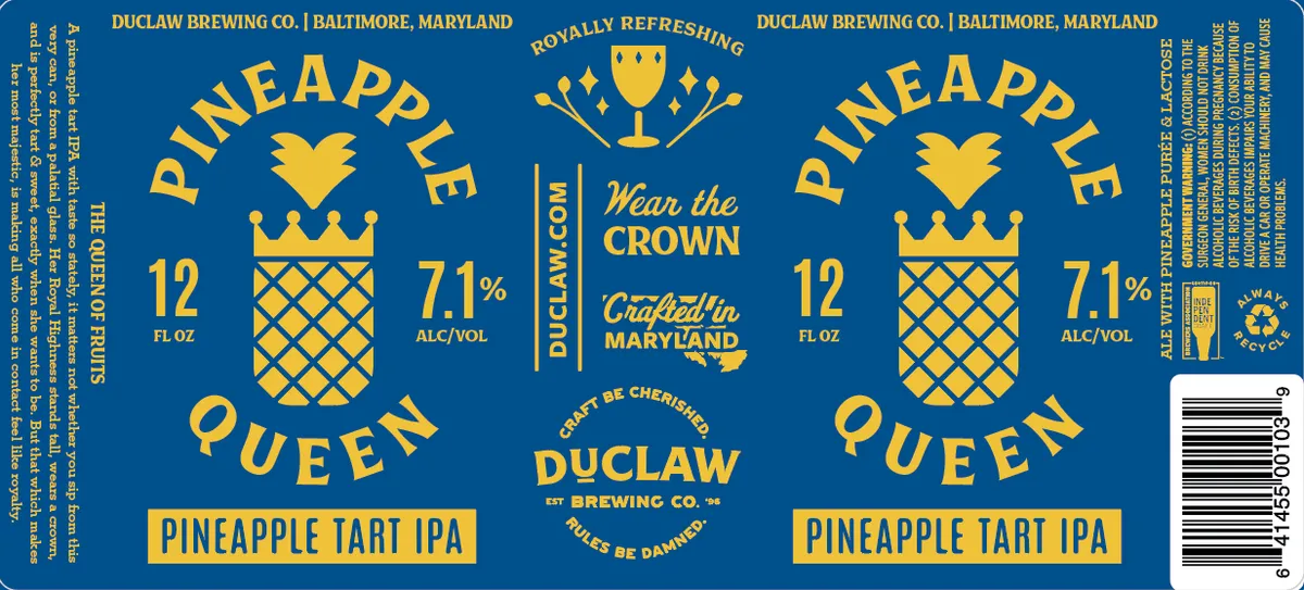 Pineapple Queen label