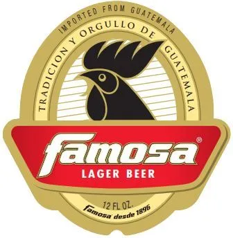 Famosa Lager Beer label