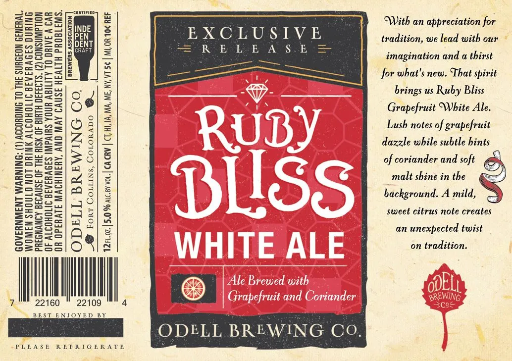 Ruby Bliss — full label as filed with TTB