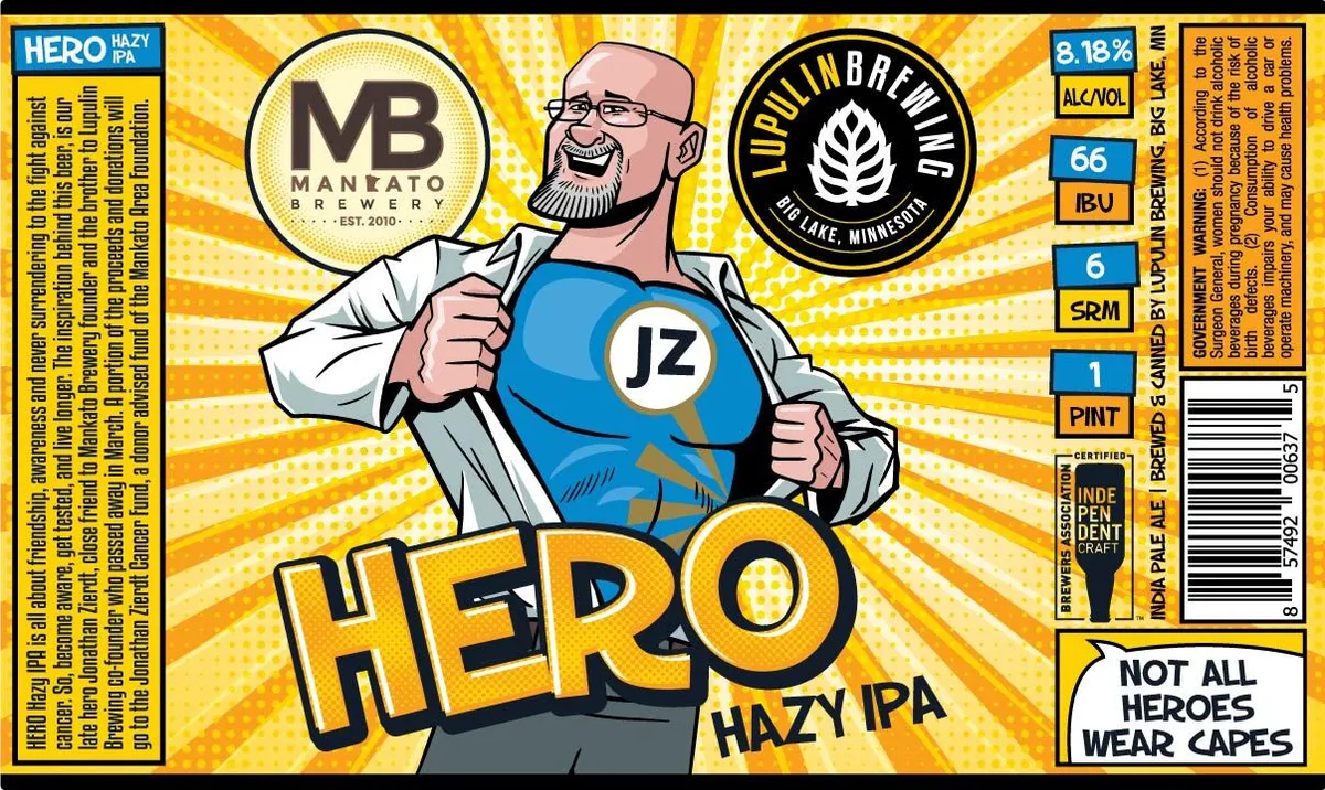 Hero Hazy IPA — full label as filed with TTB