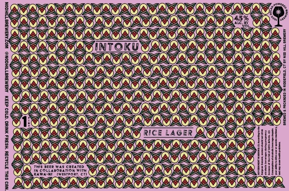 Intoku label art — NOD HILL BREWERY