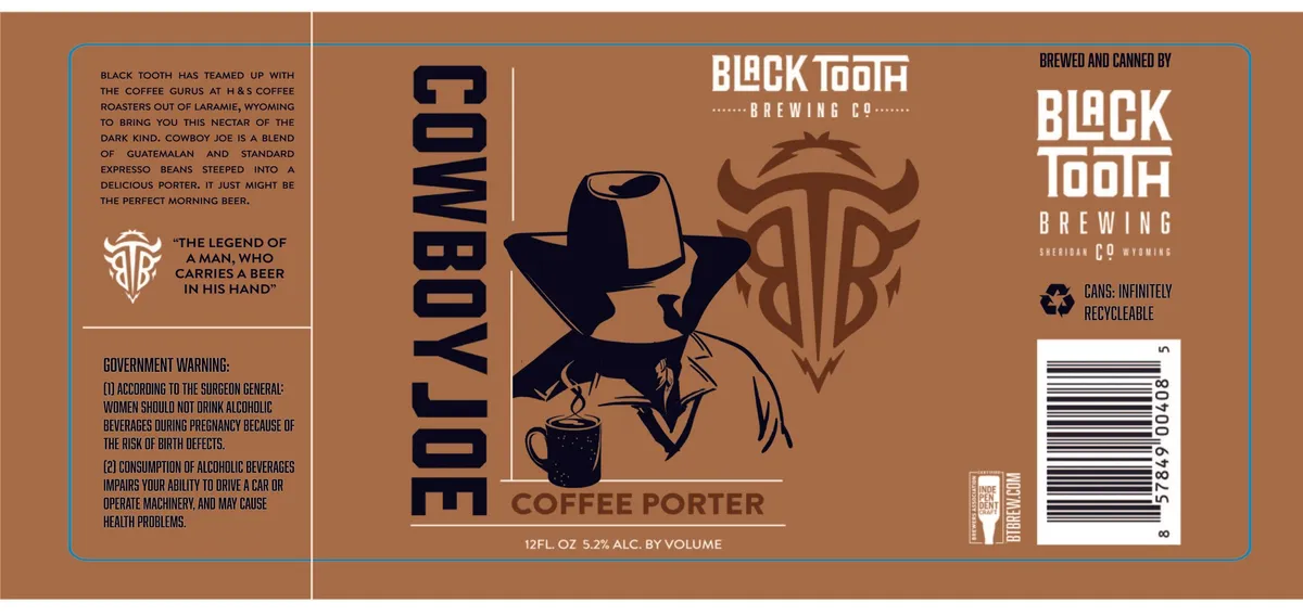 Cowboy Joe Coffee Porter — full label as filed with TTB