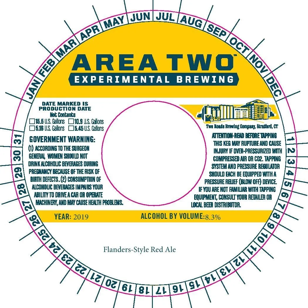Area Two Flanders-Style Red label art — AREA TWO