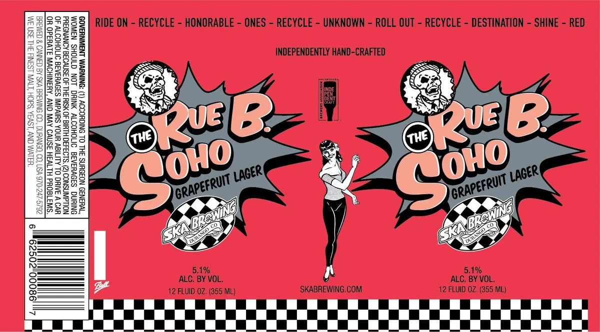 The Rue B. Soho — full label as filed with TTB