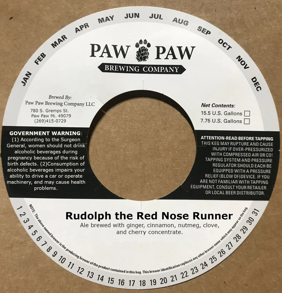 Rudolph the Red Nose Runner — full label as filed with TTB