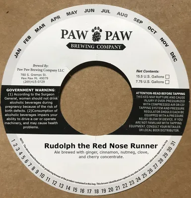 Rudolph the Red Nose Runner label