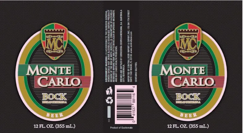 Monte Carlo Bock — full label as filed with TTB