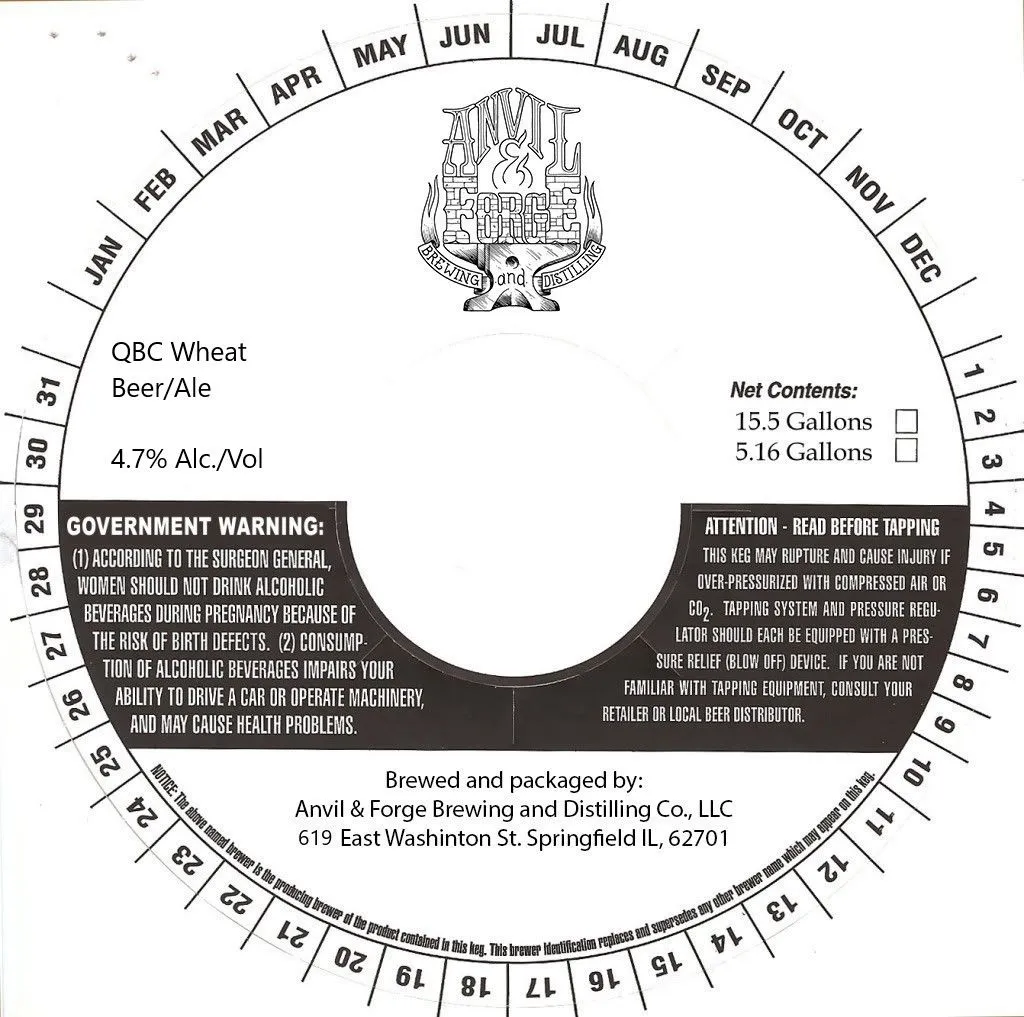 QBC Wheat Ale — full label as filed with TTB