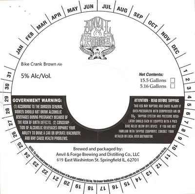Bike Crank Brown Ale label
