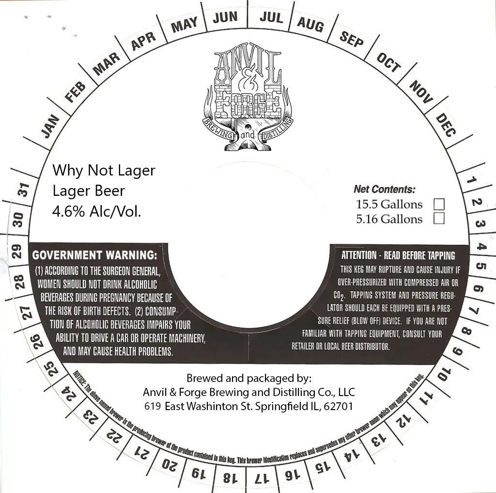 Why Not Lager — full label as filed with TTB