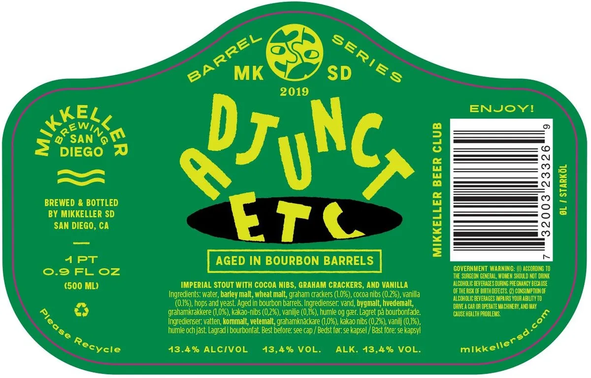 Adjunct Etc. — full label as filed with TTB
