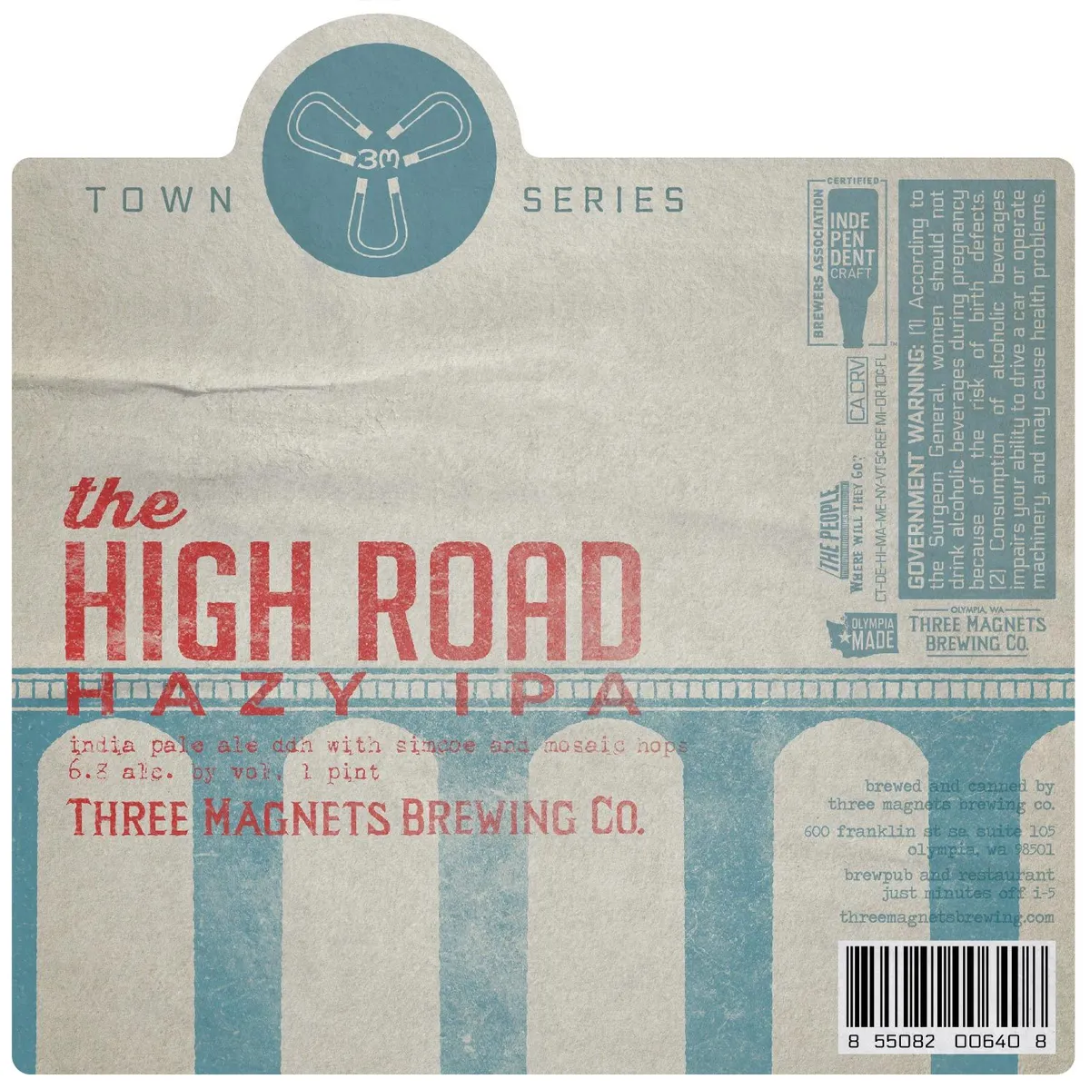 The High Road Hazy IPA — full label as filed with TTB