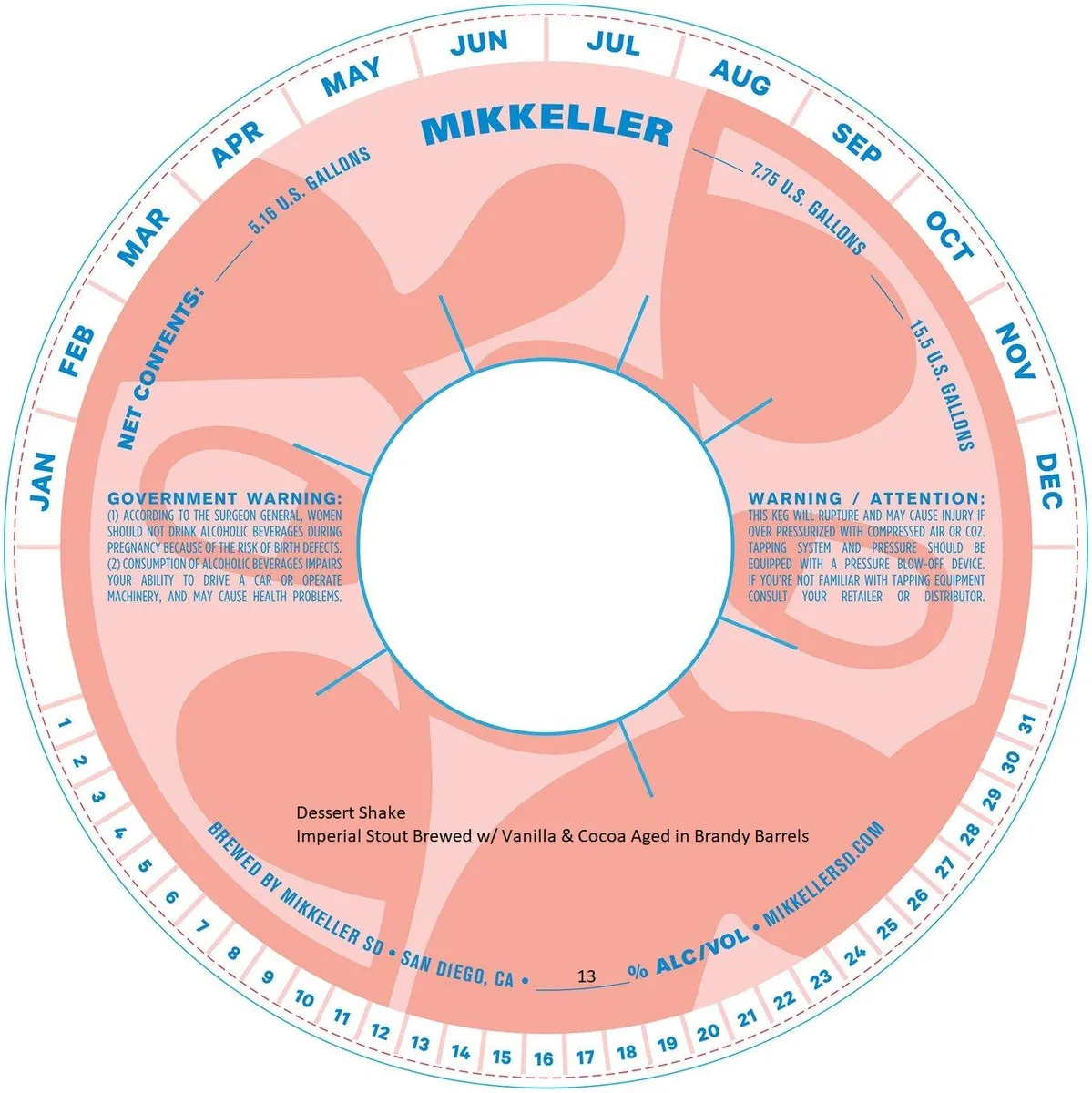 Dessert Shake — full label as filed with TTB
