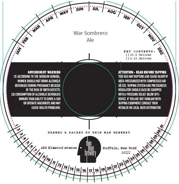 War Sombrero Ale — full label as filed with TTB