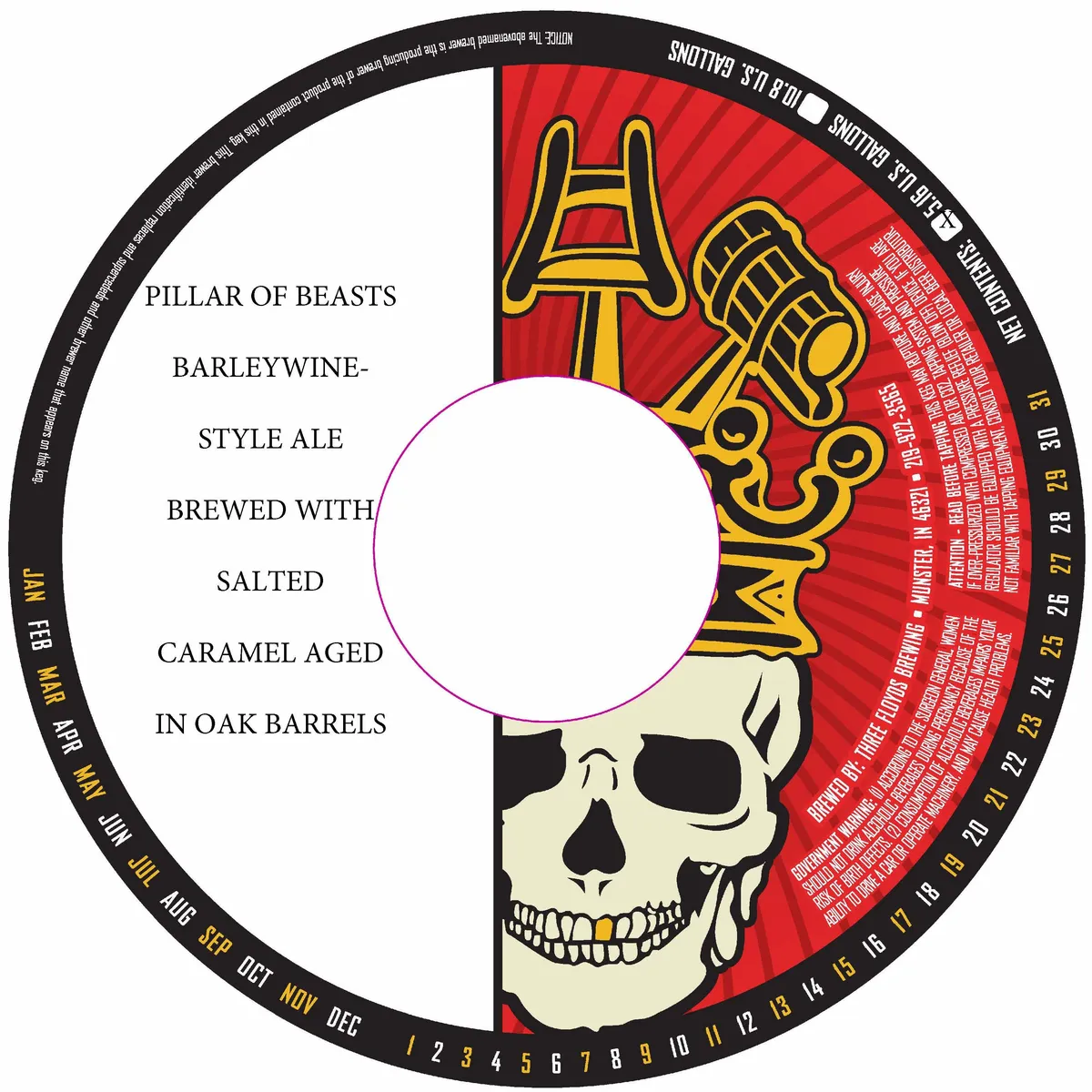 Pillar of Beasts — full label as filed with TTB