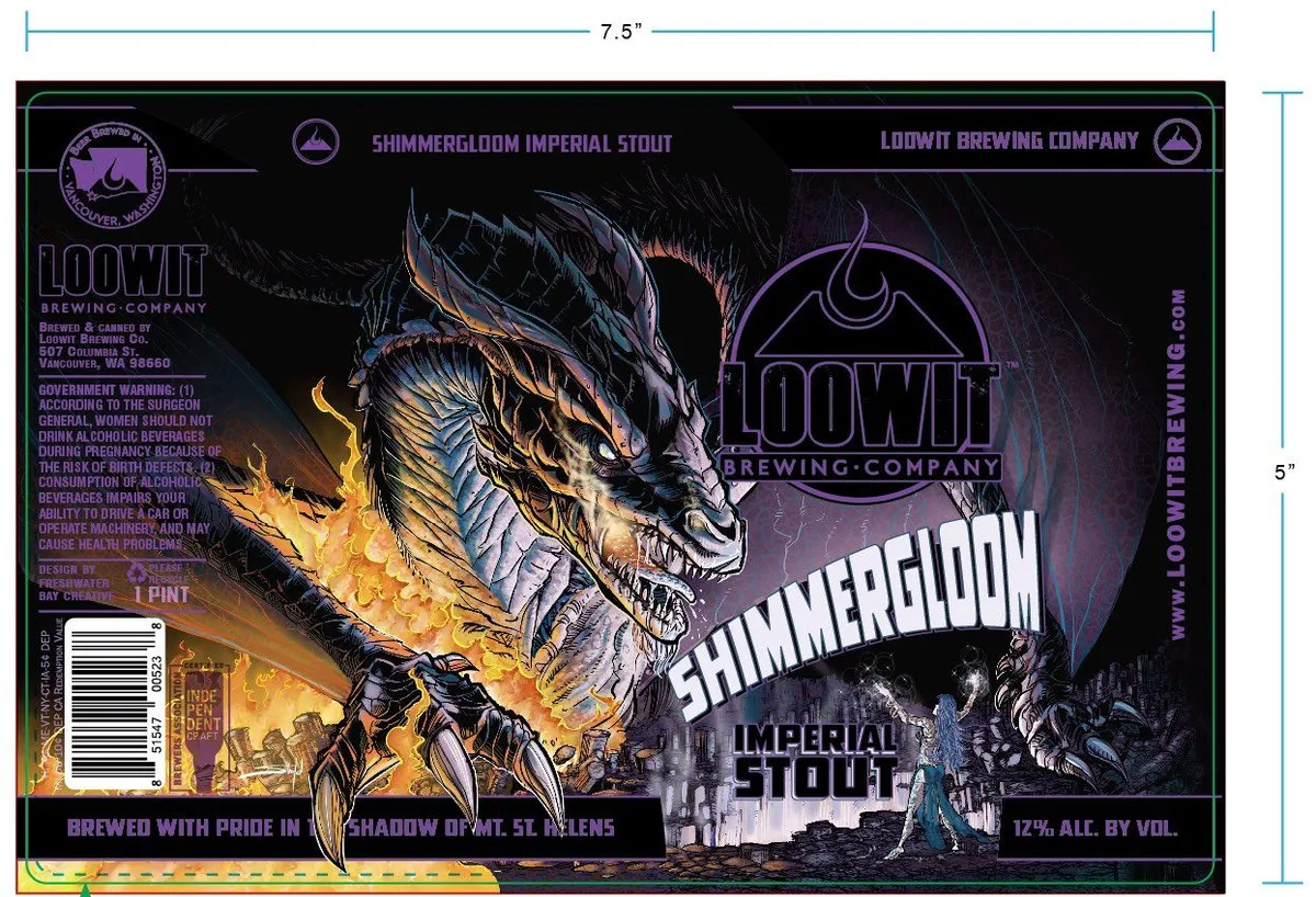 Shimmergloom — full label as filed with TTB